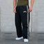 YoungLA Contrast Piping Training Track Pants – Jet Black Edition