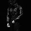 YOUNGLA- Black Graphic Long-Sleeve Compression Shirt