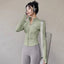 Alo Active Stand-Collar Full-Zip Athletic Jacket Green