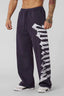 YOUNGLA Men's Oversized Gothic Letter Patchwork Wide Leg Sweatpants