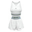 Alo Active Striped Band Sports Bra & Short Set White