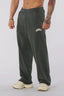 YOUNGLA Men's Arched Collegiate Logo Acid Wash Wide Leg Sweatpants