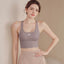 Alo Active Racerback Performance Sports Bra Light grey