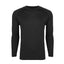 YOUNGLA- Solid Black Raglan Long-Sleeve Gym Shirt