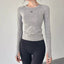 Alo Active Seamless Long-Sleeve Performance Top Grey