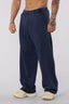 YOUNGLA Men's Arched Collegiate Logo & Blank Acid Wash Wide Leg Sweatpants