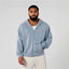 YOUNGLA- Slate Blue Zip-Up Hoodie Sweatshirt