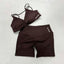 DFYNE Seamless Crossover Sports Set Brown