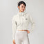Alo Active Cropped Full-Zip Hoodie White