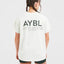 AYBL Athletics Back-Print Oversized Tee White