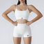 Alo Active Ribbed Cami & Shorts Set White