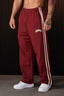 YoungLA Contrast Piping Training Track Pants – Crimson Red Edition