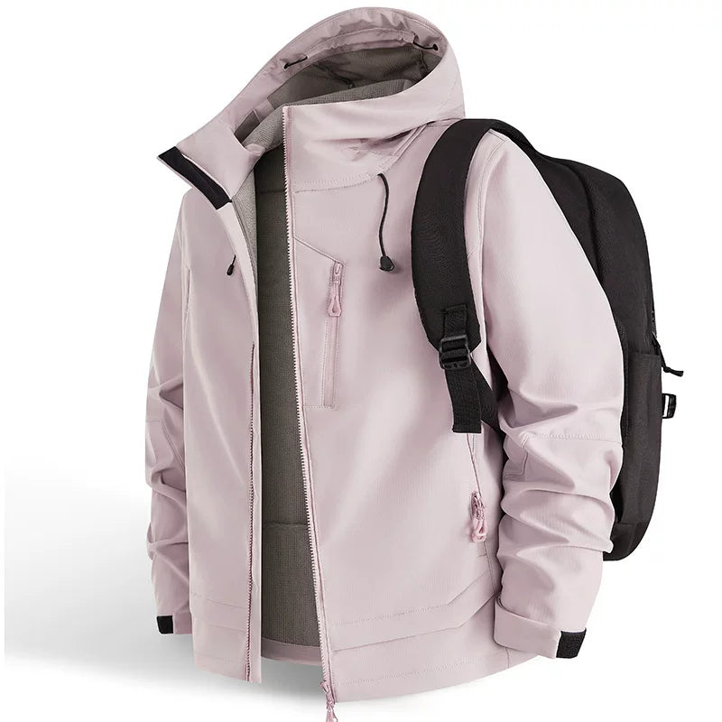 Alo Performance Hooded Technical Shell Jacket Pink