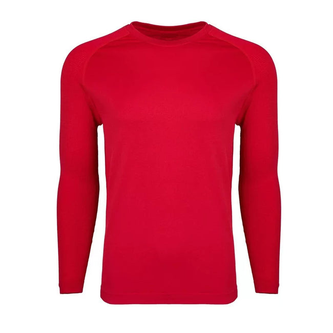 YOUNGLA- Red Raglan Long-Sleeve Gym Shirt Hover Image