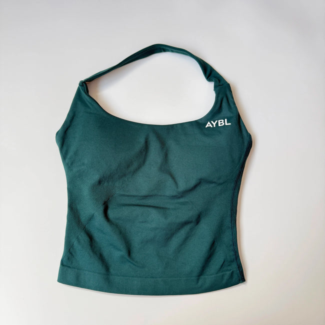 AYBL Seamless Halter Tank Top Green Hover Image