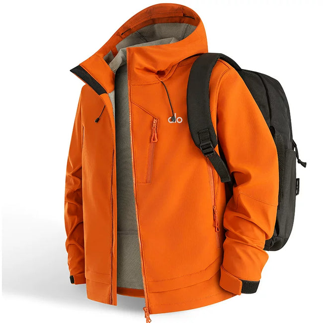 Alo Performance Hooded Technical Shell Jacket Orange Hover Image