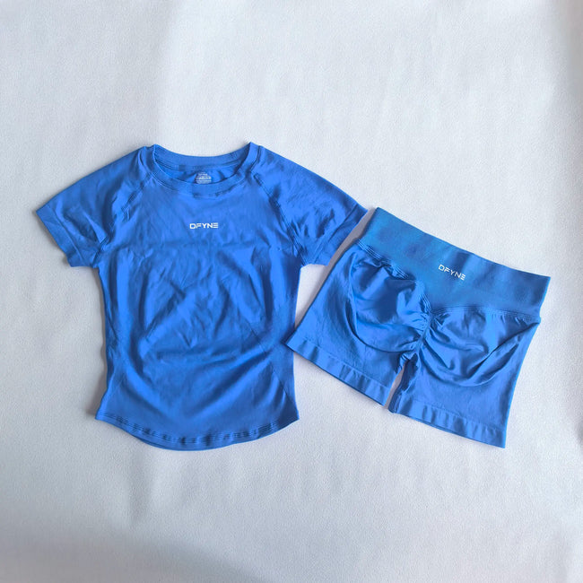 DFYNE Seamless Compression Set Electric Blue Hover Image