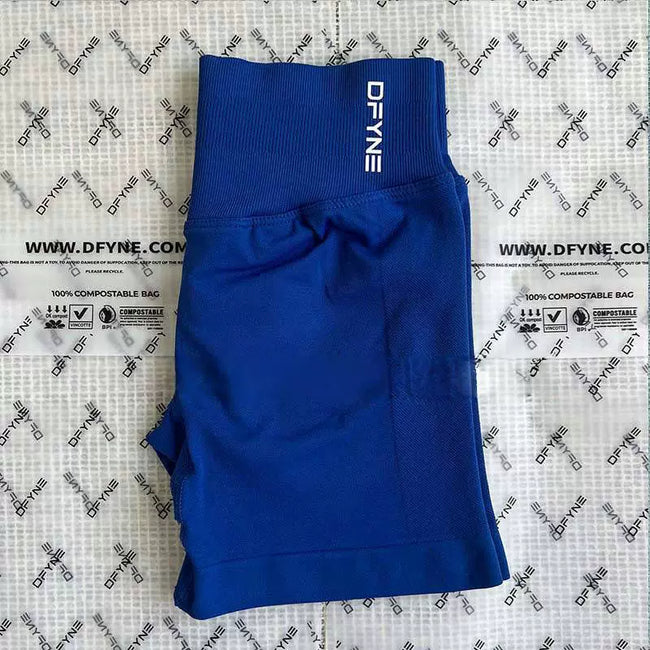 DFYNE Seamless High-Waisted Contour Short Dark Blue Hover Image