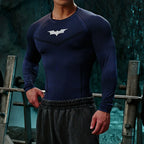 YOUNGLA x Batman Compression Long Sleeve Shirt - Superhero Honeycomb Armor