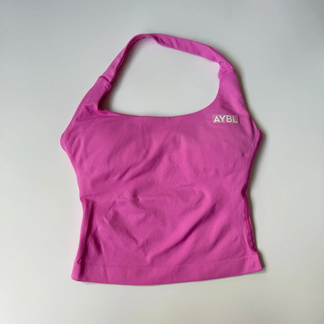 AYBL Seamless Halter Tank Top Rose Red Hover Image