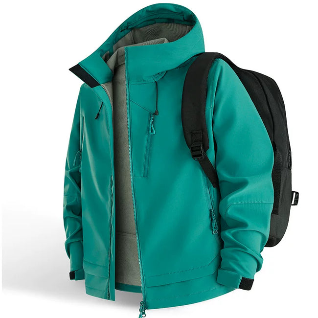 Alo Performance Hooded Technical Shell Jacket Green Hover Image