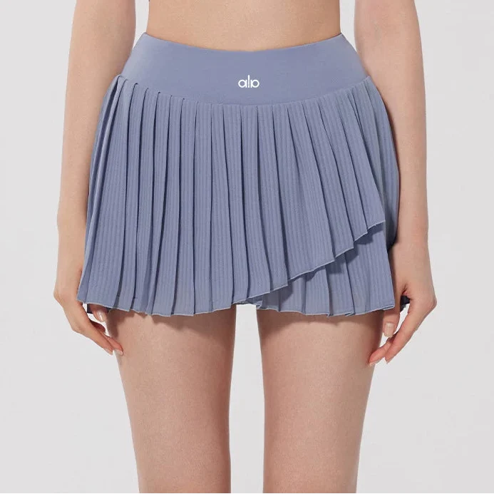 Alo Active Pleated Wrap Tennis Skort Blue