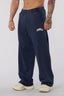 YOUNGLA Men's Arched Collegiate Logo Acid Wash Wide Leg Sweatpants