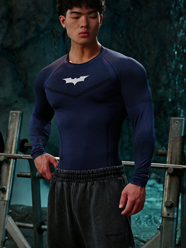 YOUNGLA x Batman Compression Long Sleeve Shirt - Superhero Honeycomb Armor Main Image