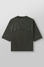 YoungLA Vintage Slate Grey 3D Embossed Arch Logo Oversized Shirt | Heavy Cotton Gym Pump Cover