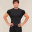 Essential Engineered Panel Seamless Training Short Sleeve – Jet Black Solid