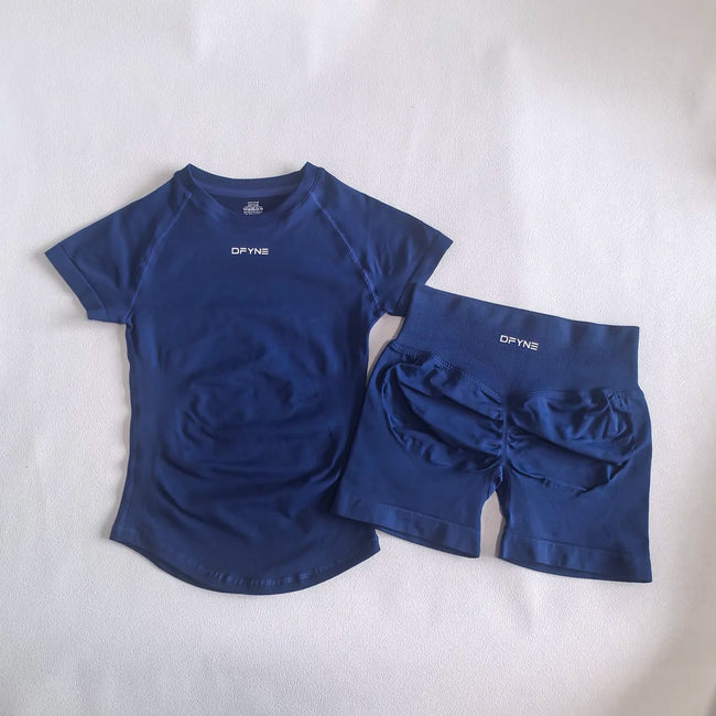 DFYNE Seamless Compression Set Dark Blue Hover Image