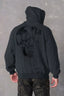 YOUNGLA- Washed Black Skull Graphic Hoodie Sweatshirt