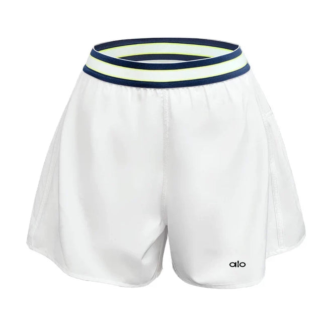 Alo Active Striped Band Athletic Short White Hover Image
