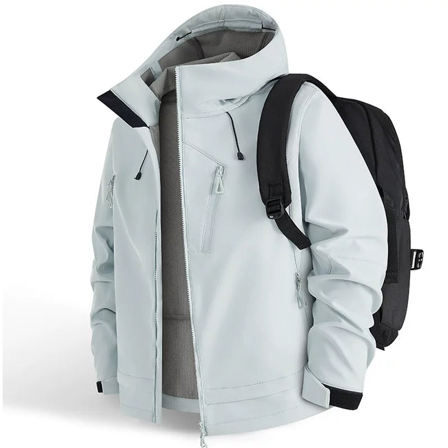 Alo Performance Hooded Technical Shell Jacket Light Blue Hover Image