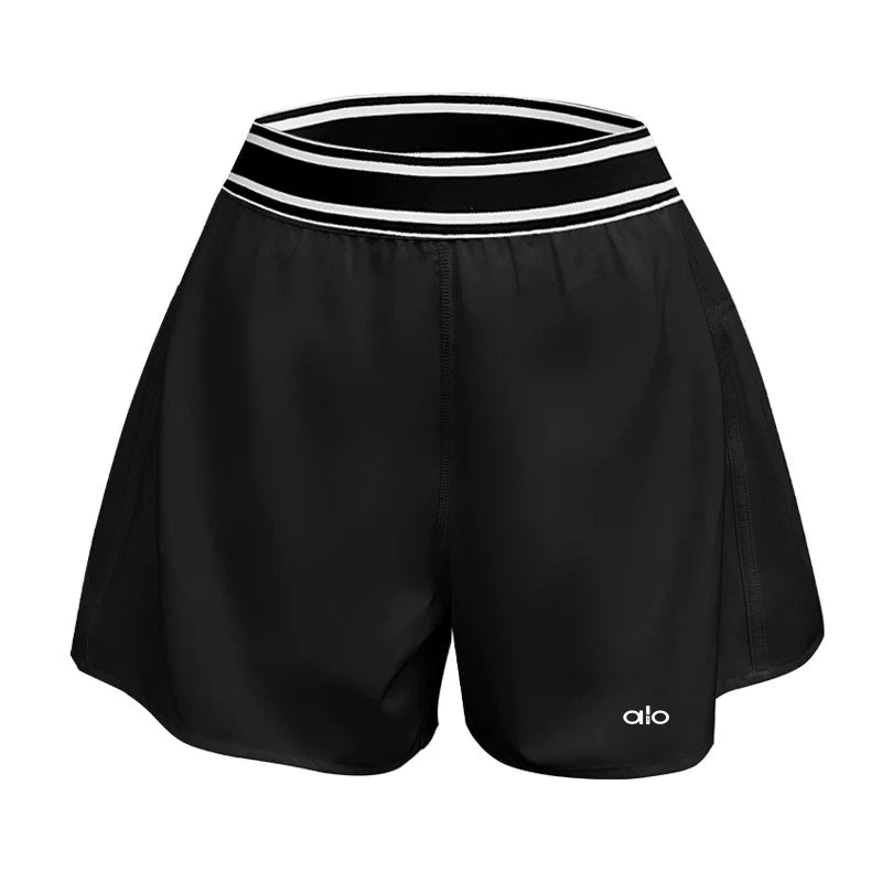 Alo Active Striped Band Athletic Short Black