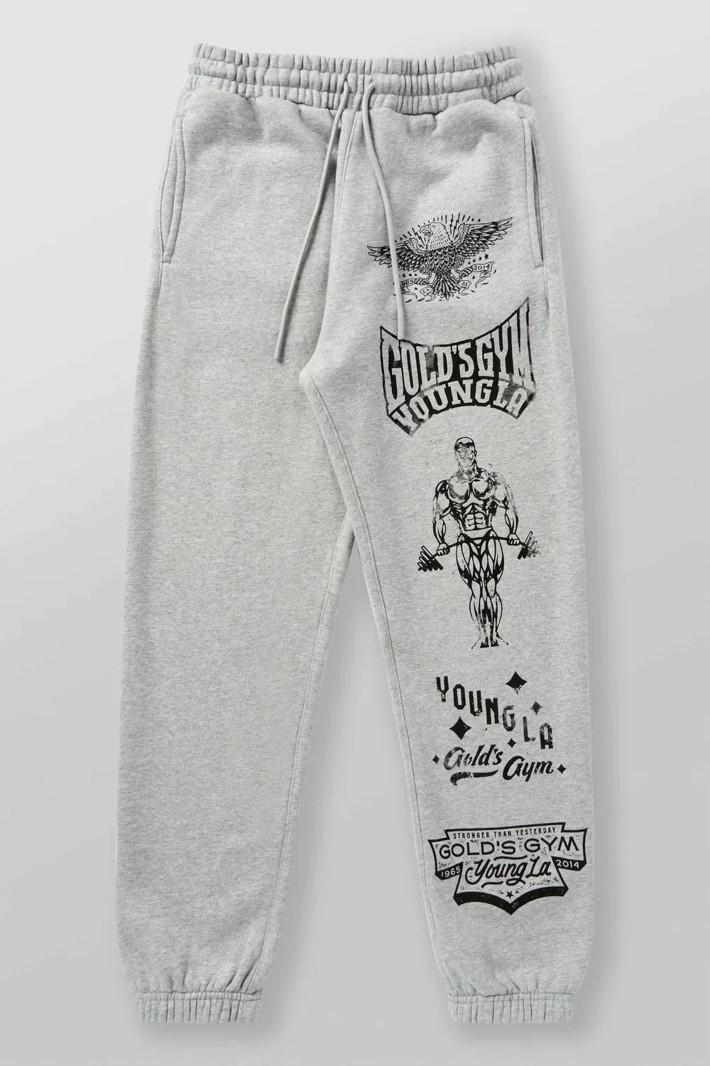 YOUNGLA x Gold's Gym Men's Vintage Graphic Joggers / Sweatpants
