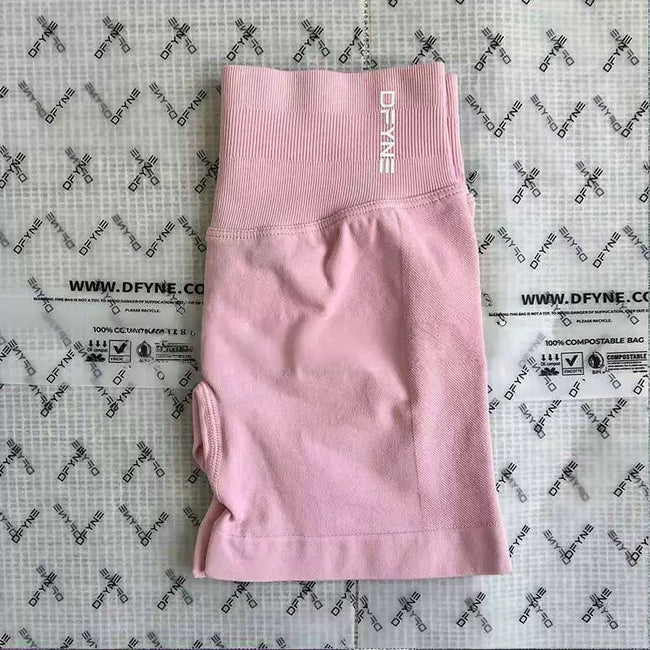 DFYNE Seamless High-Waisted Contour Short Pink Hover Image