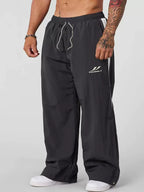 YOUNGLA Men's Side Piping Track Pants