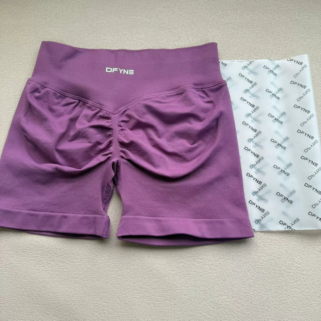 DFYNE Seamless High-Waisted Contour Short Dark Purple Hover Image