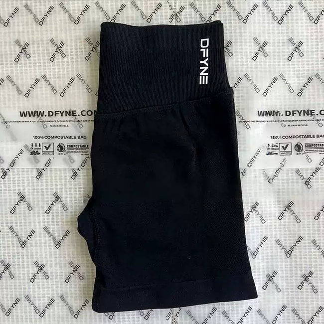 DFYNE Seamless High-Waisted Contour Short Black Hover Image