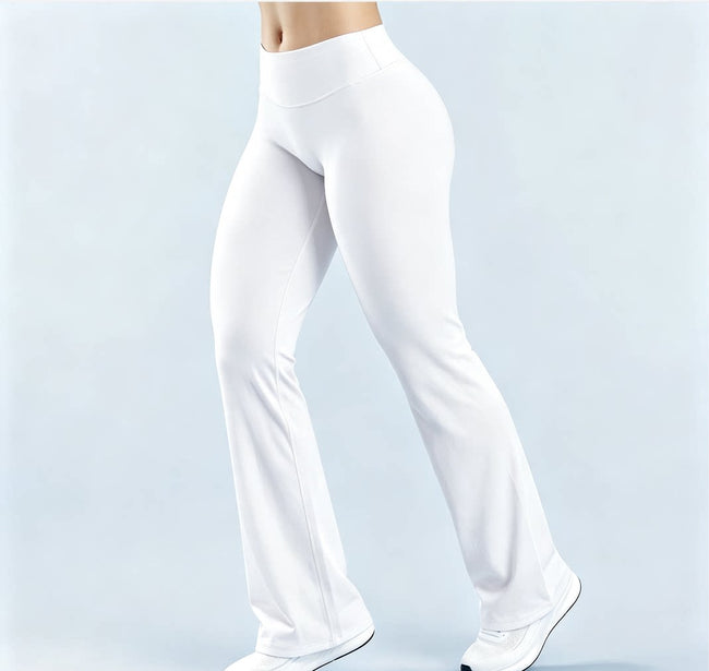 DFYNE Seamless High-Waisted Flared Legging White Hover Image