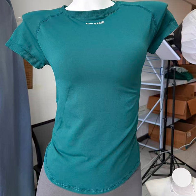 DFYNE Seamless Fitted Active Tee Peacock Green Hover Image