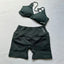 DFYNE Seamless Crossover Sports Set Olive Green