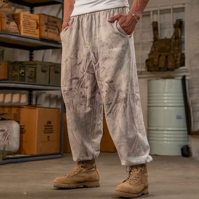 YOUNGLA Men's RealTree Camo Baggy Cuffed Joggers Hover Image