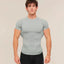 Essential Engineered Panel Seamless Training Short Sleeve – Light Grey