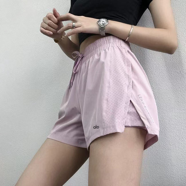 Alo Active Drawstring Running Short Pink Hover Image