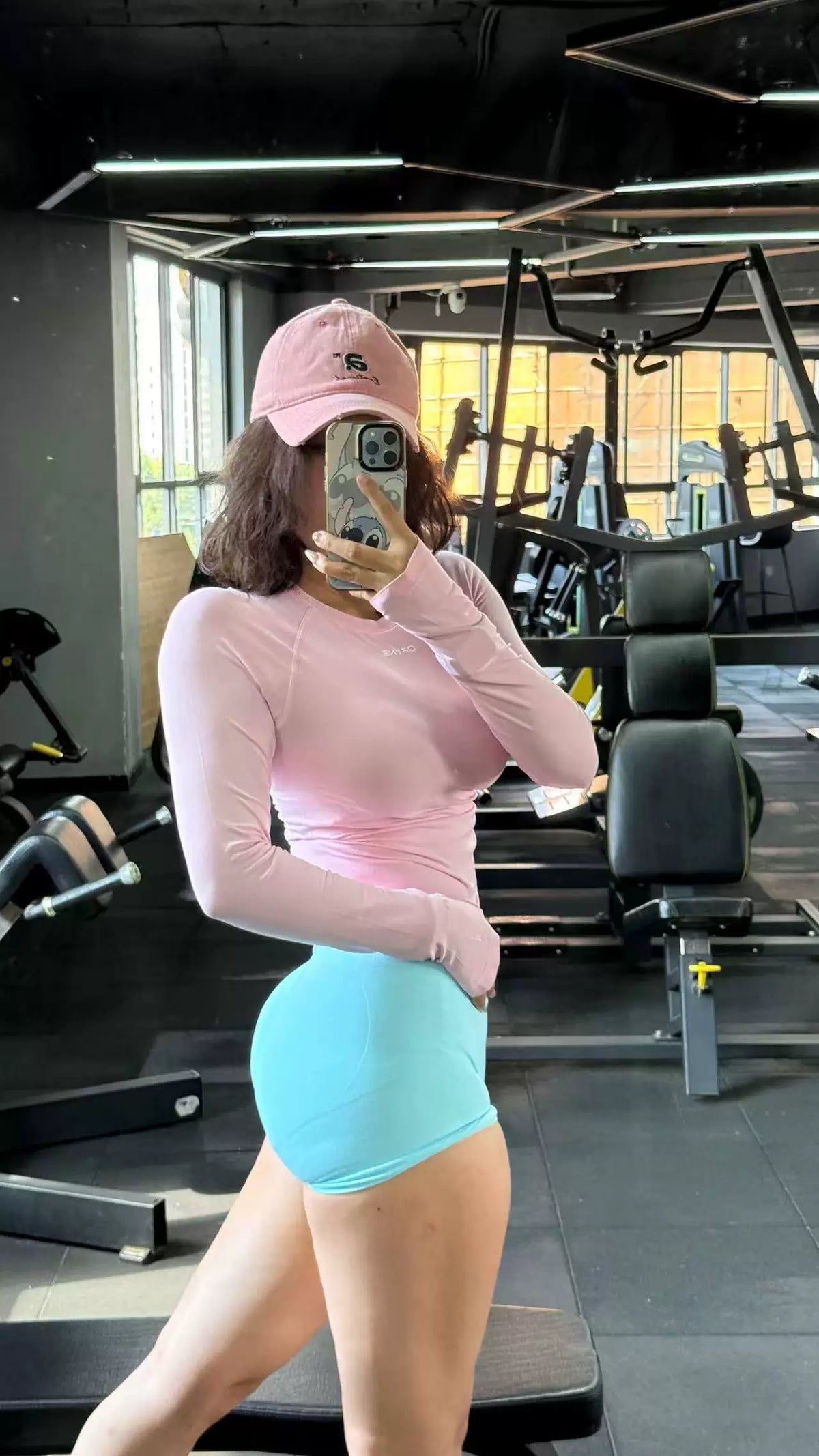 DFYNE Seamless Contour Long-Sleeve Pink