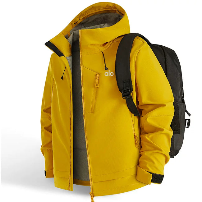Alo Performance Hooded Technical Shell Jacket Orange Main Image