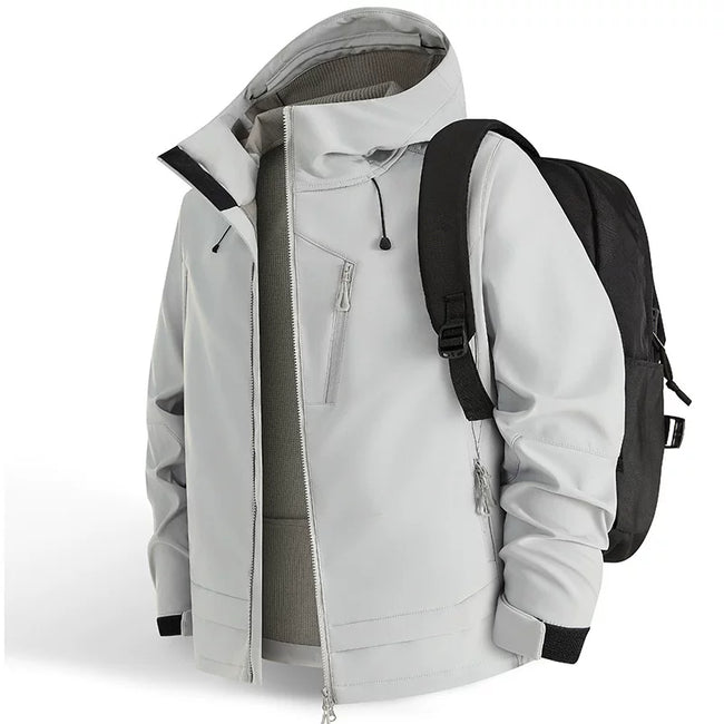 Alo Performance Hooded Technical Shell Jacket grey Hover Image