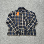 YOUNGLA- Blue Plaid Long-Sleeve Shirt